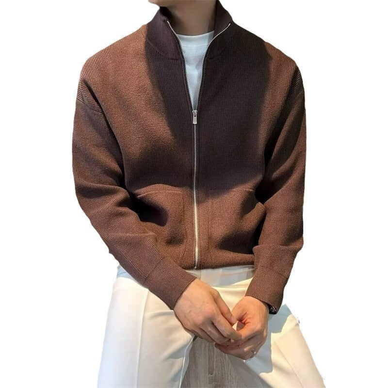 Men's Zipper Knit Cardigan