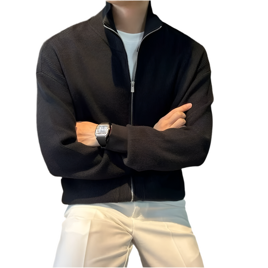 Men's Zipper Knit Cardigan