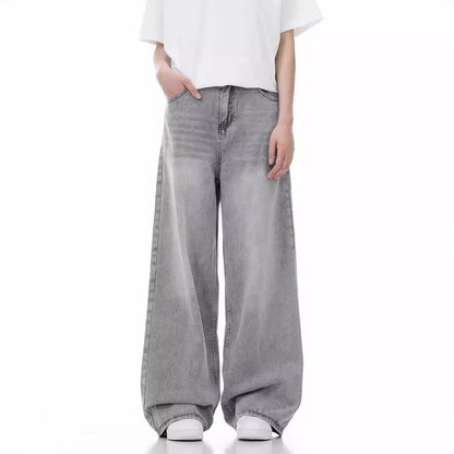 Men's Vintage Washed Wide-Leg Jeans