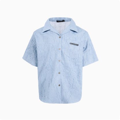 Men's Textured Short Collar Shirt