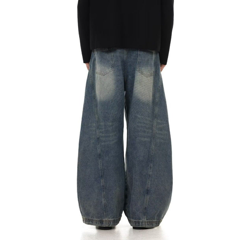 Men's Hollow Age Washed Jeans