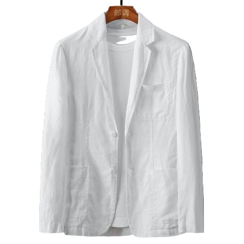 White shirt on a hanger against a dark background